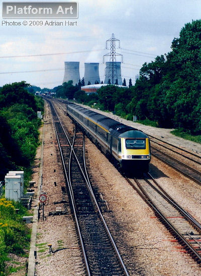 An eastbound First Great Western HST passes Didcot en route from the West of England to London Paddington on 6th July 2002.